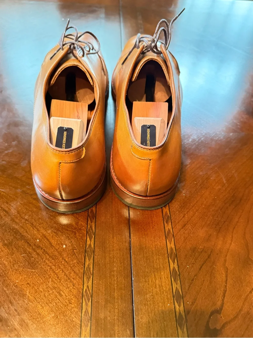 Allen Edmonds Tan Cap-Toe Derby Dress Shoes